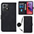 Custodia Portafoglio In Pelle Cover con Supporto YB3 per Motorola Moto G84 5G Nero