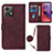 Custodia Portafoglio In Pelle Cover con Supporto YB3 per Motorola Moto G84 5G Rosso