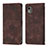 Custodia Portafoglio In Pelle Cover con Supporto YB3 per Nokia C12 Marrone