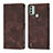 Custodia Portafoglio In Pelle Cover con Supporto YB3 per Nokia C31 Marrone