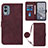 Custodia Portafoglio In Pelle Cover con Supporto YB3 per Nokia X30 5G Rosso