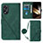 Custodia Portafoglio In Pelle Cover con Supporto YB3 per Oppo A18 Verde