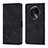 Custodia Portafoglio In Pelle Cover con Supporto YB3 per Oppo Find X6 5G Nero