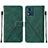 Custodia Portafoglio In Pelle Cover con Supporto YB4 per Motorola Moto E13 Verde