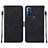 Custodia Portafoglio In Pelle Cover con Supporto YB4 per Motorola Moto G Play Gen 2 Nero