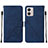 Custodia Portafoglio In Pelle Cover con Supporto YB4 per Motorola Moto G53 5G Blu