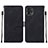 Custodia Portafoglio In Pelle Cover con Supporto YB4 per Motorola Moto G72 Nero