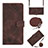 Custodia Portafoglio In Pelle Cover con Supporto YB4 per Nokia C31 Marrone