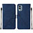 Custodia Portafoglio In Pelle Cover con Supporto YB4 per Nokia X30 5G Blu