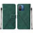 Custodia Portafoglio In Pelle Cover con Supporto YB4 per Xiaomi Poco C55 Verde