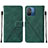 Custodia Portafoglio In Pelle Cover con Supporto YB4 per Xiaomi Redmi 11A 4G Verde