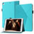 Custodia Portafoglio In Pelle Cover con Supporto YX1 per Apple iPad 10.2 (2019) Azzurro