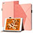 Custodia Portafoglio In Pelle Cover con Supporto YX1 per Apple iPad Mini 5 (2019) Oro Rosa