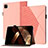 Custodia Portafoglio In Pelle Cover con Supporto YX1 per Apple iPad Pro 11 (2021) Oro Rosa