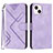 Custodia Portafoglio In Pelle Cover con Supporto YX1 per Apple iPhone 15 Plus Lavanda