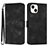 Custodia Portafoglio In Pelle Cover con Supporto YX1 per Apple iPhone 15 Plus Nero