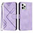 Custodia Portafoglio In Pelle Cover con Supporto YX1 per Apple iPhone 16 Pro Lavanda