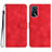 Custodia Portafoglio In Pelle Cover con Supporto YX1 per Oppo A16 Rosso