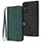 Custodia Portafoglio In Pelle Cover con Supporto YX1 per Oppo A78 4G Verde