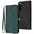 Custodia Portafoglio In Pelle Cover con Supporto YX1 per Sony Xperia 1 IV Verde