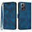 Custodia Portafoglio In Pelle Cover con Supporto YX1 per Xiaomi Redmi Note 12 4G Blu