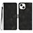 Custodia Portafoglio In Pelle Cover con Supporto YX2 per Apple iPhone 13 Nero