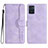 Custodia Portafoglio In Pelle Cover con Supporto YX2 per Motorola Moto E22 Viola