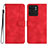 Custodia Portafoglio In Pelle Cover con Supporto YX2 per Motorola Moto Edge (2023) 5G Rosso