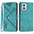 Custodia Portafoglio In Pelle Cover con Supporto YX2 per Motorola Moto G53j 5G Verde