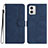 Custodia Portafoglio In Pelle Cover con Supporto YX2 per Motorola Moto G73 5G Blu