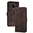 Custodia Portafoglio In Pelle Cover con Supporto YX2 per Nokia C300 Marrone