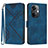 Custodia Portafoglio In Pelle Cover con Supporto YX2 per Oppo K11 5G Blu