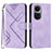 Custodia Portafoglio In Pelle Cover con Supporto YX2 per Oppo Reno10 5G Viola