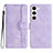 Custodia Portafoglio In Pelle Cover con Supporto YX2 per Samsung Galaxy S22 5G Viola