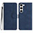 Custodia Portafoglio In Pelle Cover con Supporto YX2 per Samsung Galaxy S24 5G Blu