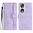 Custodia Portafoglio In Pelle Cover con Supporto YX3 per Huawei Honor 90 5G Viola