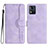 Custodia Portafoglio In Pelle Cover con Supporto YX3 per Motorola Moto E13 Viola