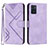 Custodia Portafoglio In Pelle Cover con Supporto YX3 per Motorola Moto E22 Viola