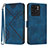 Custodia Portafoglio In Pelle Cover con Supporto YX3 per Motorola Moto Edge (2023) 5G Blu