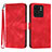 Custodia Portafoglio In Pelle Cover con Supporto YX3 per Motorola Moto Edge (2023) 5G Rosso