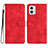 Custodia Portafoglio In Pelle Cover con Supporto YX3 per Motorola Moto G 5G (2023) Rosso