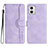 Custodia Portafoglio In Pelle Cover con Supporto YX3 per Motorola Moto G 5G (2023) Viola