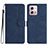 Custodia Portafoglio In Pelle Cover con Supporto YX3 per Motorola Moto G Stylus (2023) 4G Blu