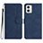 Custodia Portafoglio In Pelle Cover con Supporto YX3 per Motorola Moto G53j 5G Blu