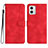 Custodia Portafoglio In Pelle Cover con Supporto YX3 per Motorola Moto G53j 5G Rosso
