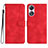 Custodia Portafoglio In Pelle Cover con Supporto YX3 per Oppo A18 Rosso