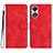 Custodia Portafoglio In Pelle Cover con Supporto YX3 per Oppo A58 4G Rosso