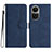 Custodia Portafoglio In Pelle Cover con Supporto YX3 per Oppo Reno10 5G Blu