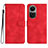 Custodia Portafoglio In Pelle Cover con Supporto YX3 per Oppo Reno10 5G Rosso