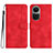 Custodia Portafoglio In Pelle Cover con Supporto YX3 per Oppo Reno10 Pro 5G Rosso